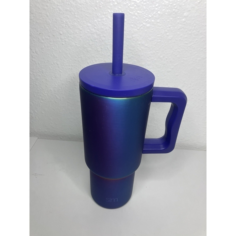 Simple Modern Purple Iridescent 24 oz Tumbler with Handle and Silicone Straw Lid